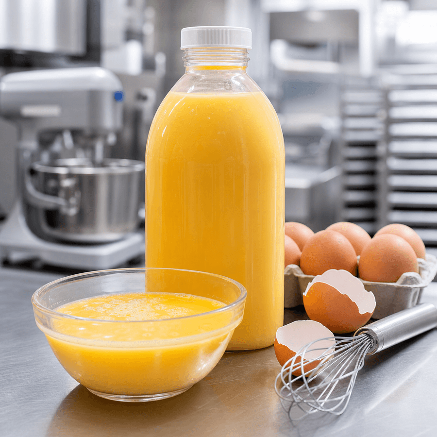 Жидкий яичный меланж в канистре, бочке или еврокубе